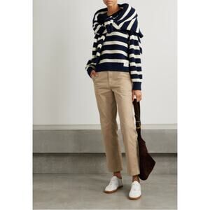 Alex Mill Pants Women 6 Twill Straight Leg Cotton Blend Classic Beige Minimalist